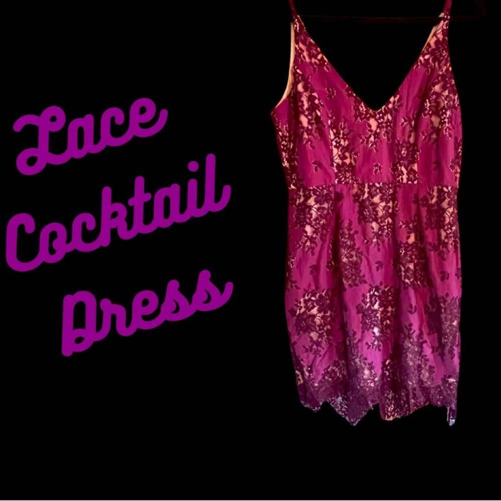 Purple Lace Mini Dress